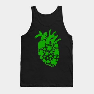 Shamrock Heart Cardiac Nurse St Patricks Day Tank Top